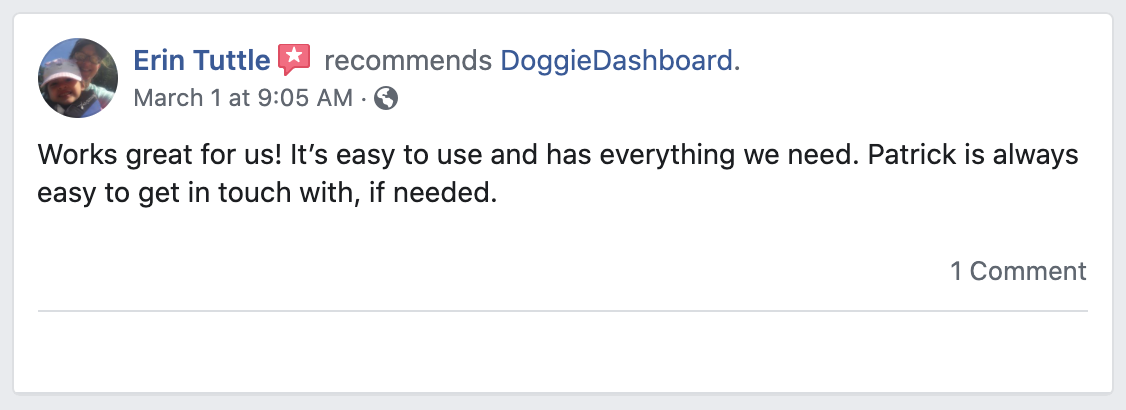 Erin Tuttle doggiedashboard review